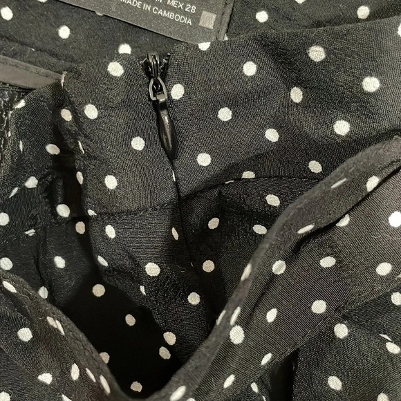 NWOT Zara Polka Dot Mini Skort Black and White M - Picture 8 of 11